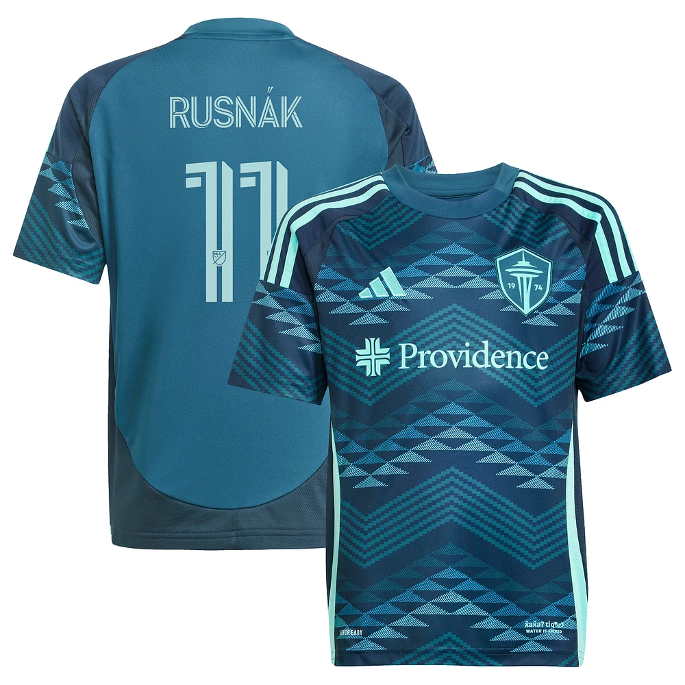 Youth adidas Albert Rusnak Blue Seattle Sounders FC 2025 The Salish Sea Kit Replica Player Jersey
