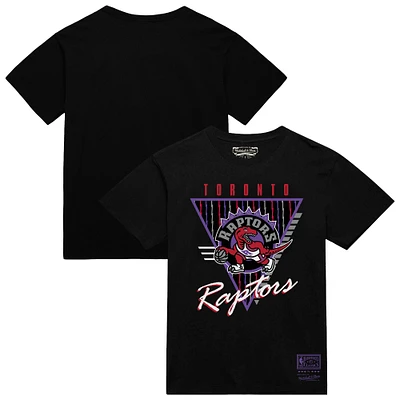 Men's Mitchell & Ness Black Toronto Raptors Worldwide Collection Tri-Logo T-Shirt