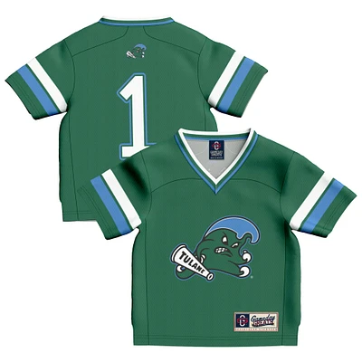 Toddler GameDay Greats #1 Green Tulane Wave Football Fashion Jersey