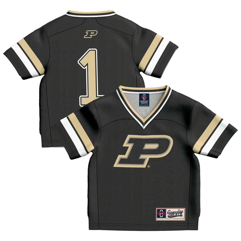 Toddler GameDay Greats #1 Black Purdue Boilermakers Football Fashion Jersey