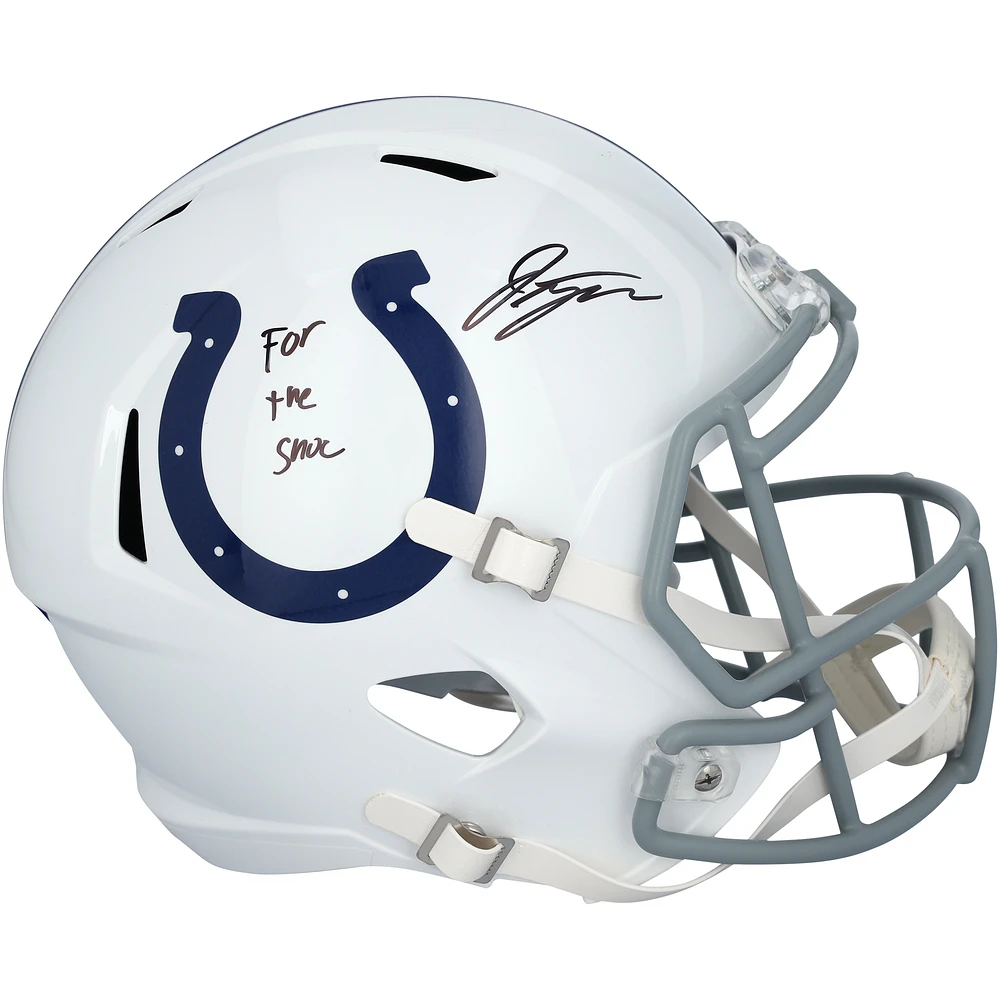 Jonathan Taylor Indianapolis Colts Autographed Riddell Speed Replica Helmet with "For The Shoe" Inscription