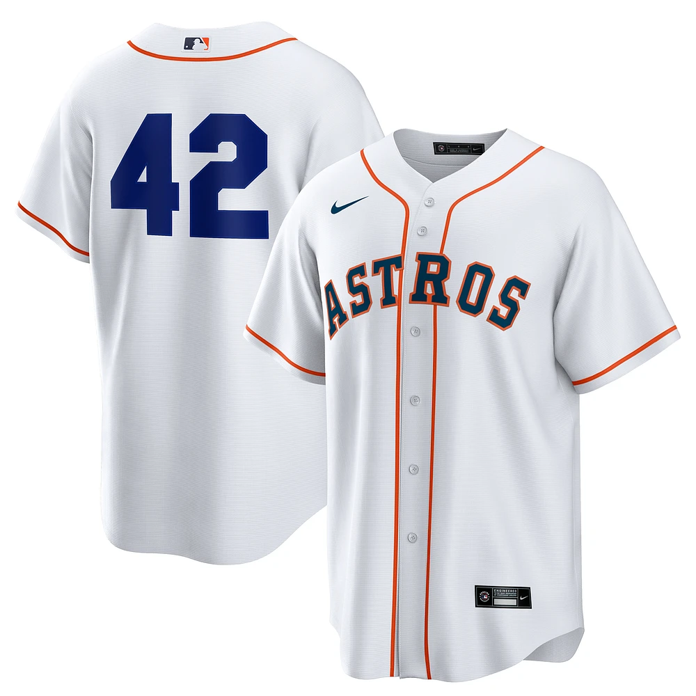 Men's Nike White Houston Astros Home 2025 Jackie Robinson Day Replica Jersey