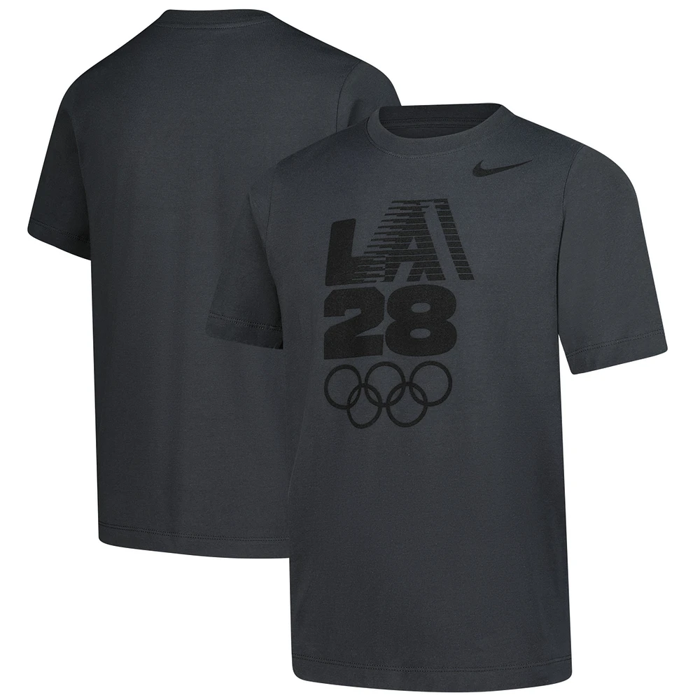 Youth Nike Anthracite LA28 Summer Olympics Core T-Shirt