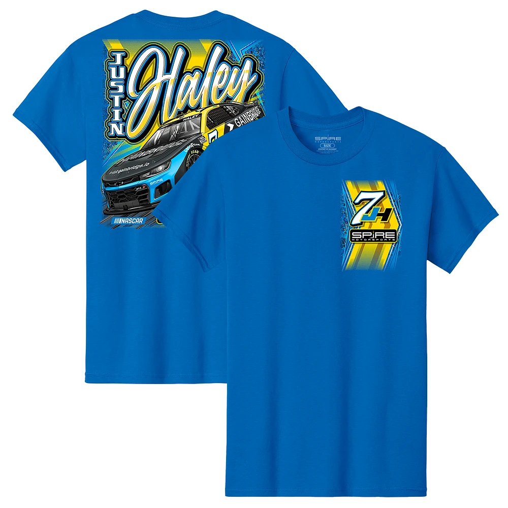 Men's Spire Motorsports Royal Justin Haley Gainbridge Car T-Shirt