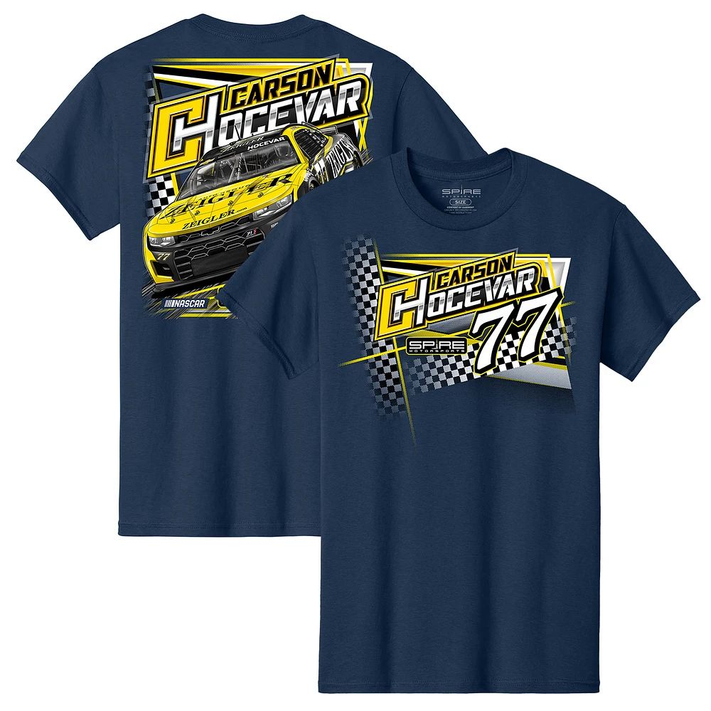 Men's Spire Motorsports Navy Carson Hocevar Zeigler Car T-Shirt