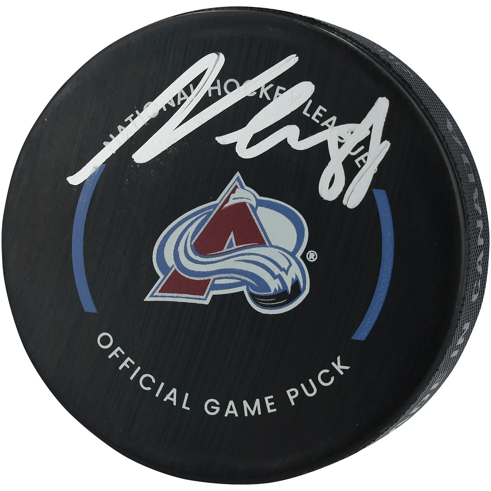 Martin Necas Colorado Avalanche Autographed Official Game Puck