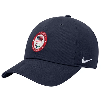 Men's Nike Navy U.S. Paralympics Crest Logo Club Adjustable Hat