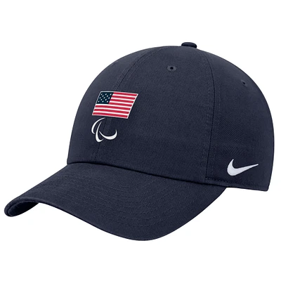 Youth Nike Navy U.S. Paralympics Crest Logo Club Adjustable Hat