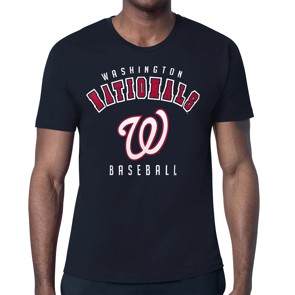 Men's Starter Navy Washington Nationals Team Logo T-Shirt