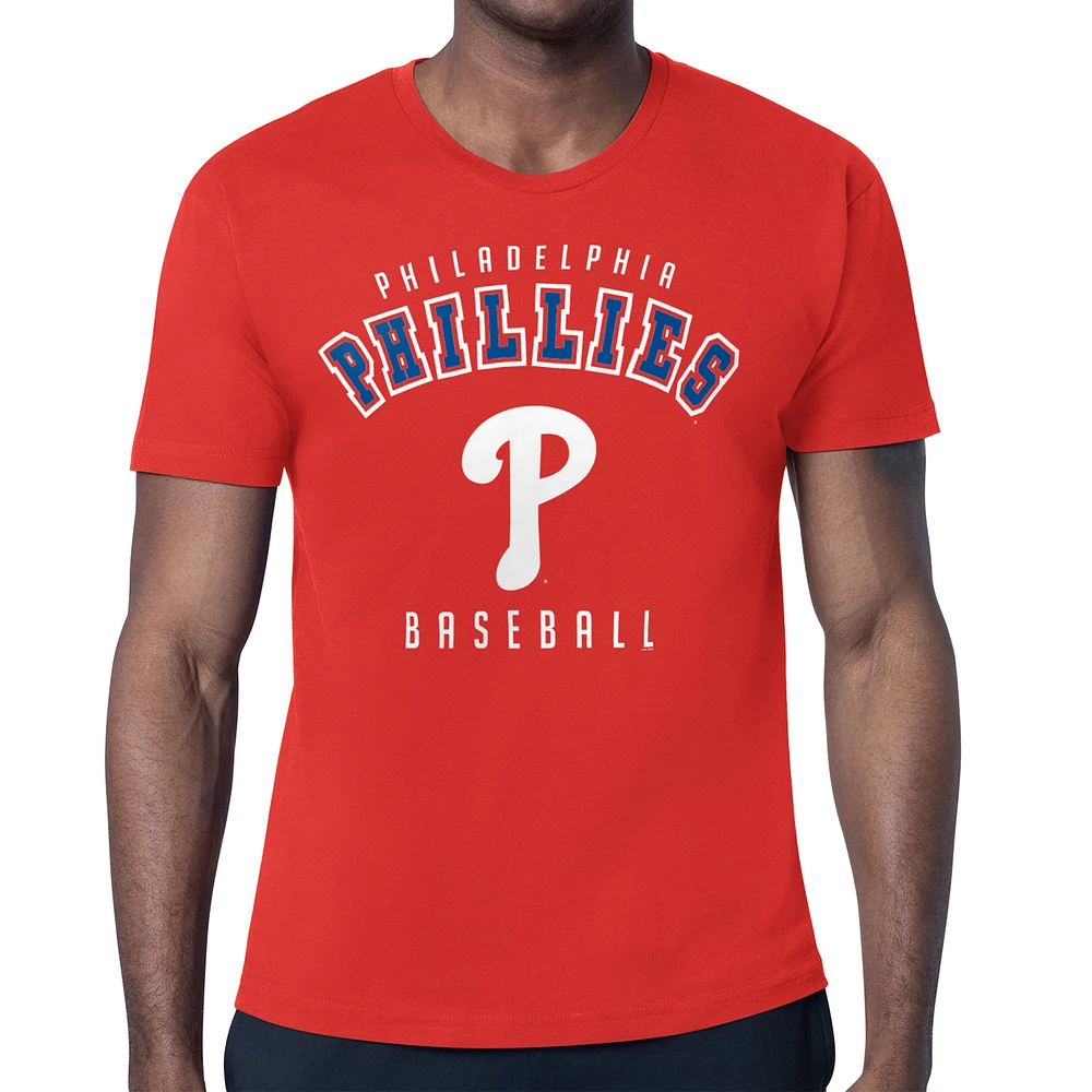 Men's Starter Red Philadelphia Phillies Team Logo T-Shirt
