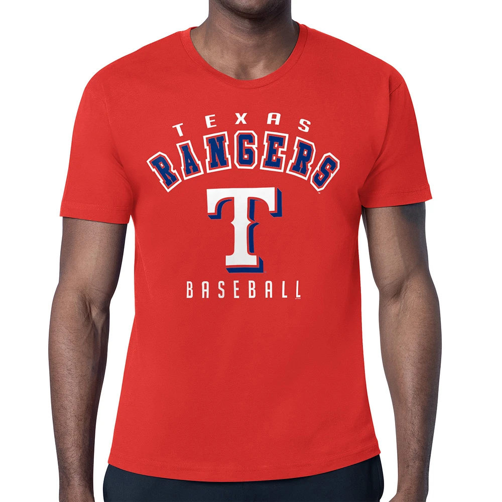 Men's Starter Red Texas Rangers Team Logo T-Shirt