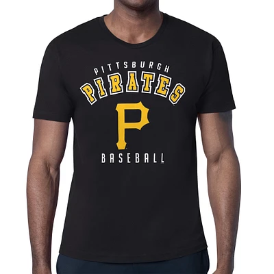 Men's Starter Black Pittsburgh Pirates Team Logo T-Shirt