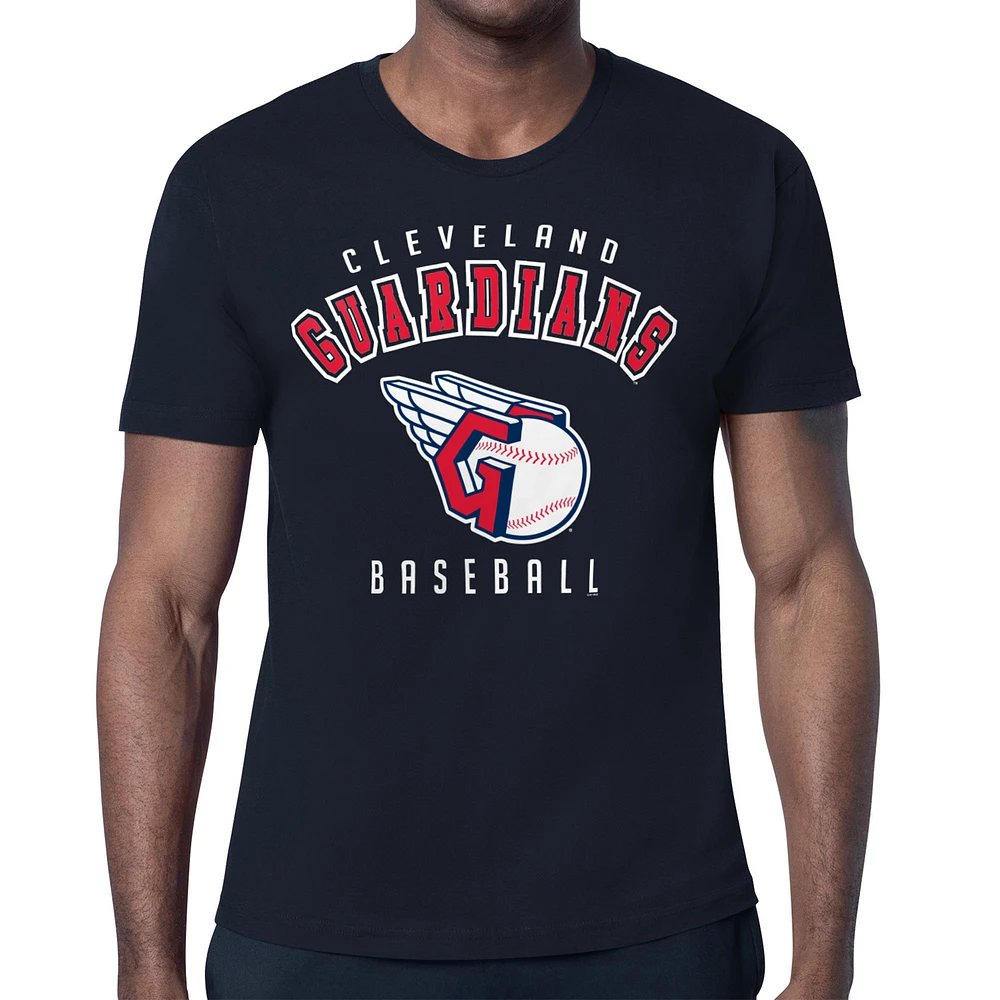 Men's Starter Navy Cleveland Guardians Team Logo T-Shirt
