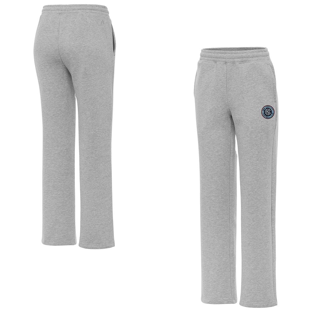 Women's Antigua Heather Gray New York City FC Victory Sweatpants