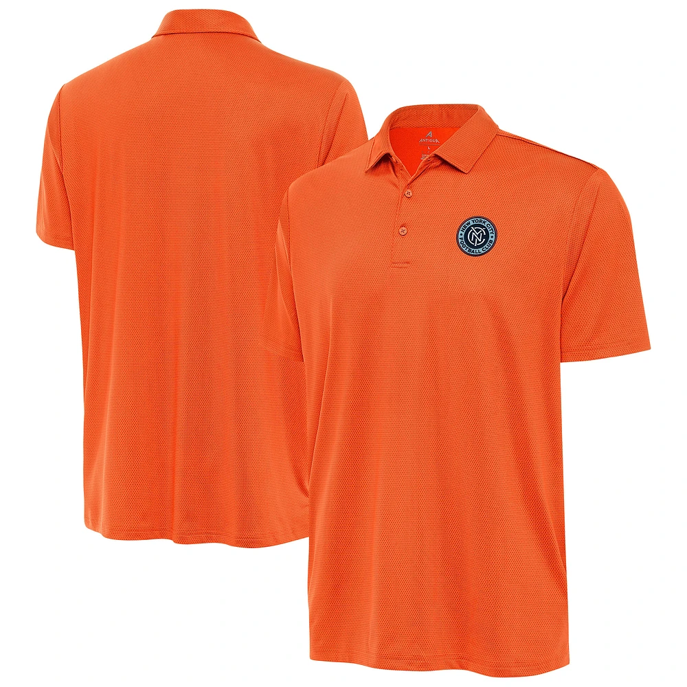 Men's Antigua Orange New York City FC Ellipse Polo