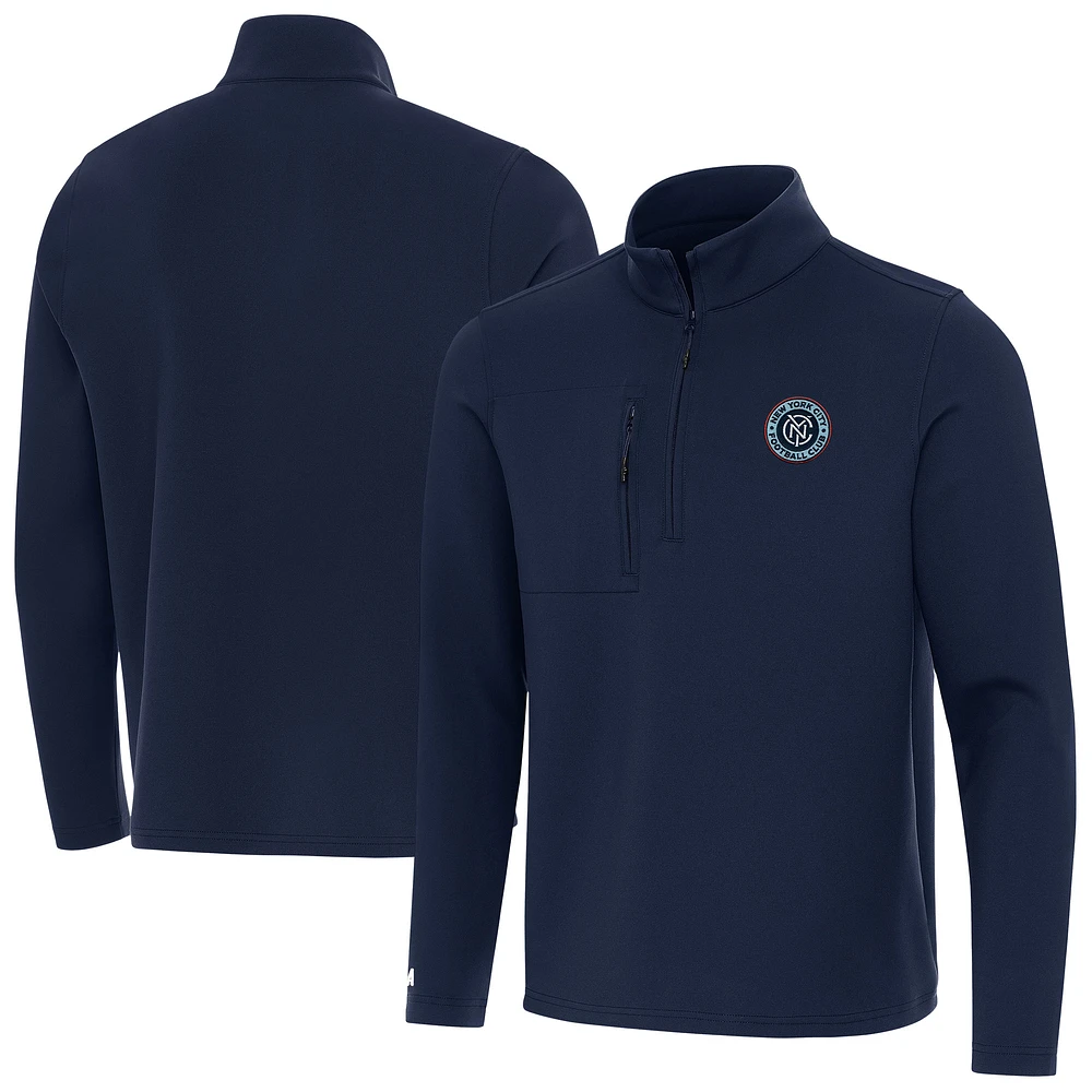 Men's Antigua Navy New York City FC Insider Quarter-Zip Pullover