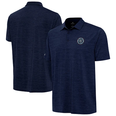 Men's Antigua Heather Navy New York City FC Layout Polo