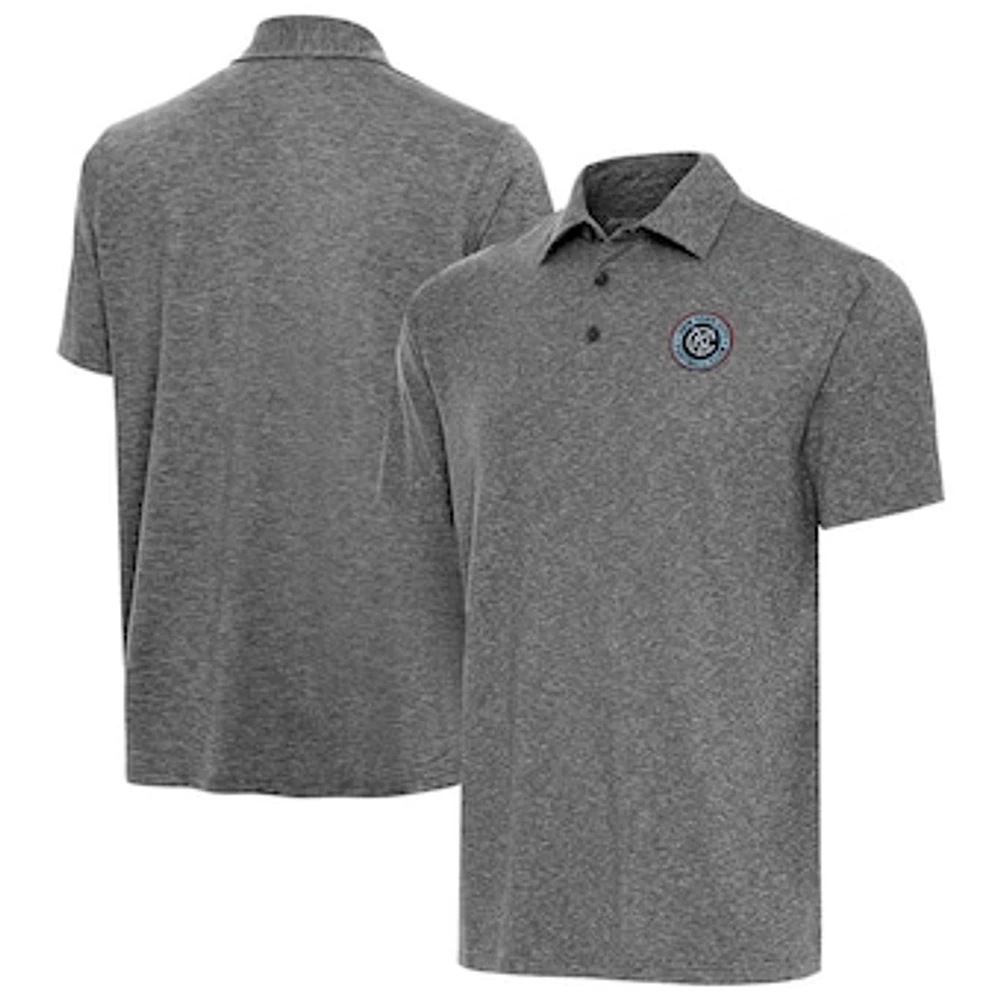 Men's Antigua Heather New York City FC Par 3 Polo
