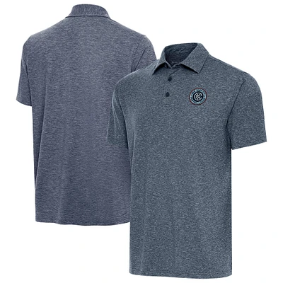 Men's Antigua Heather Navy New York City FC Par 3 Polo