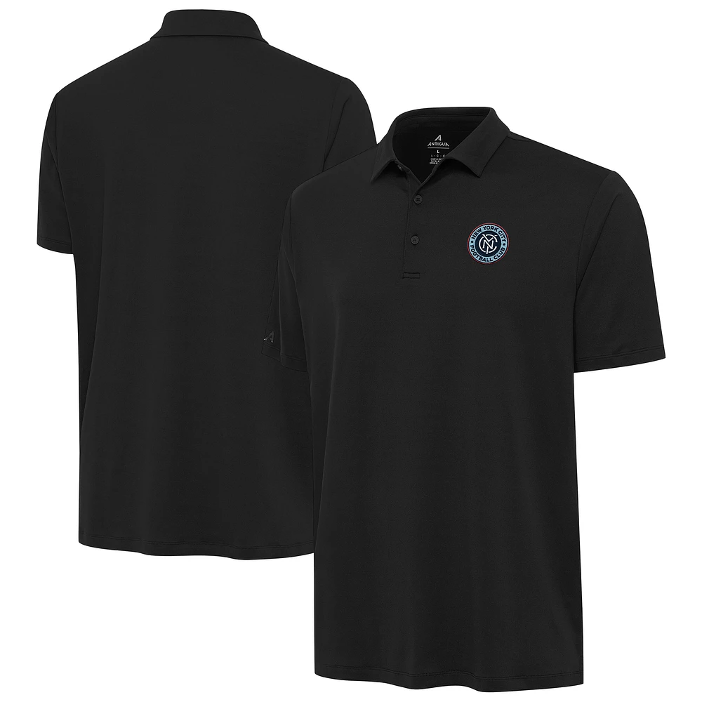 Men's Antigua Black New York City FC Reprocess Polo