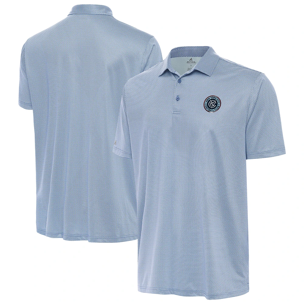 Men's Antigua White/Aqua New York City FC Rings Polo