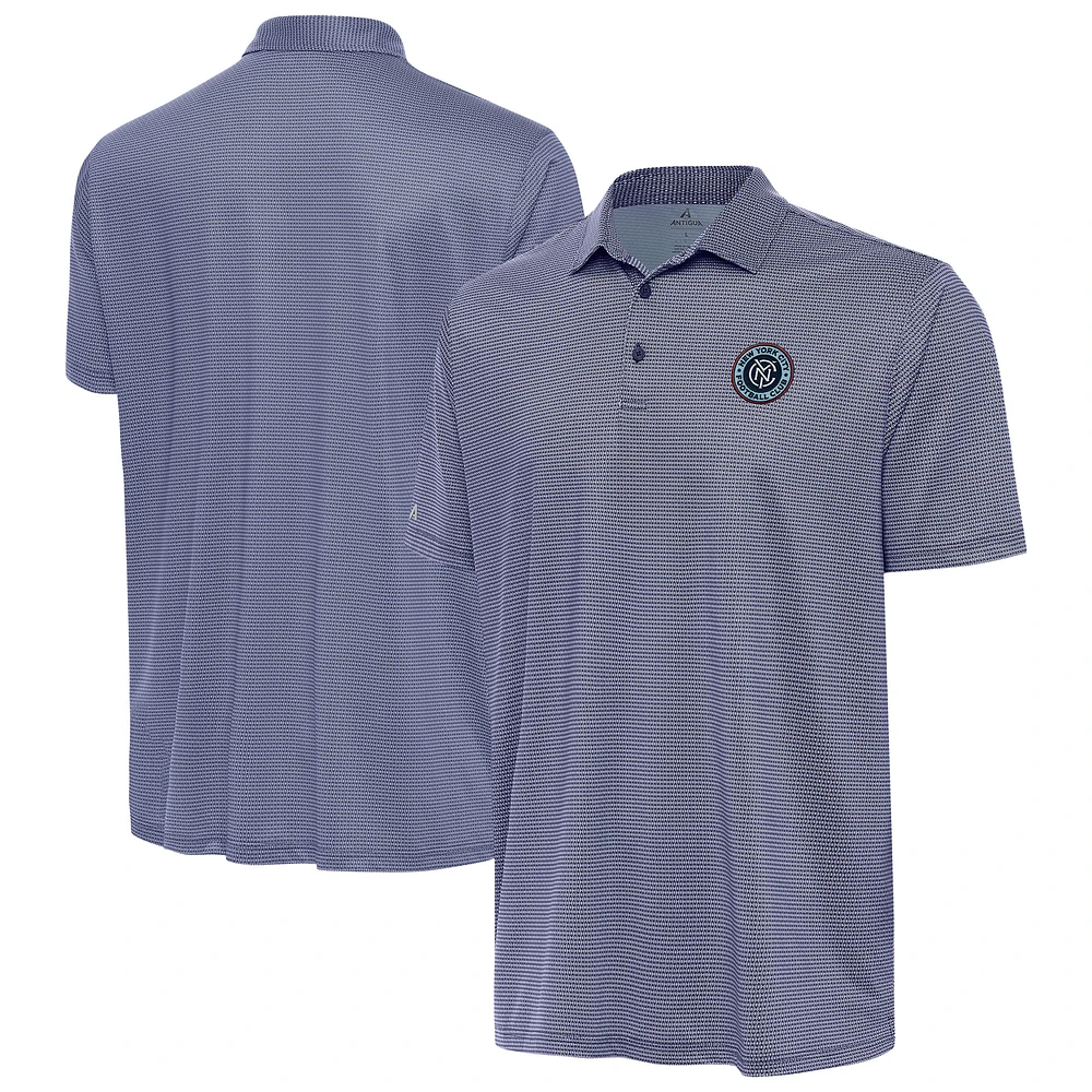 Men's Antigua White/Navy New York City FC Rings Polo