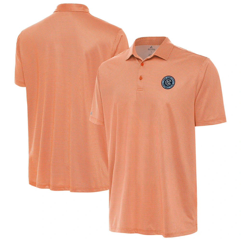 Men's Antigua White/Orange New York City FC Rings Polo