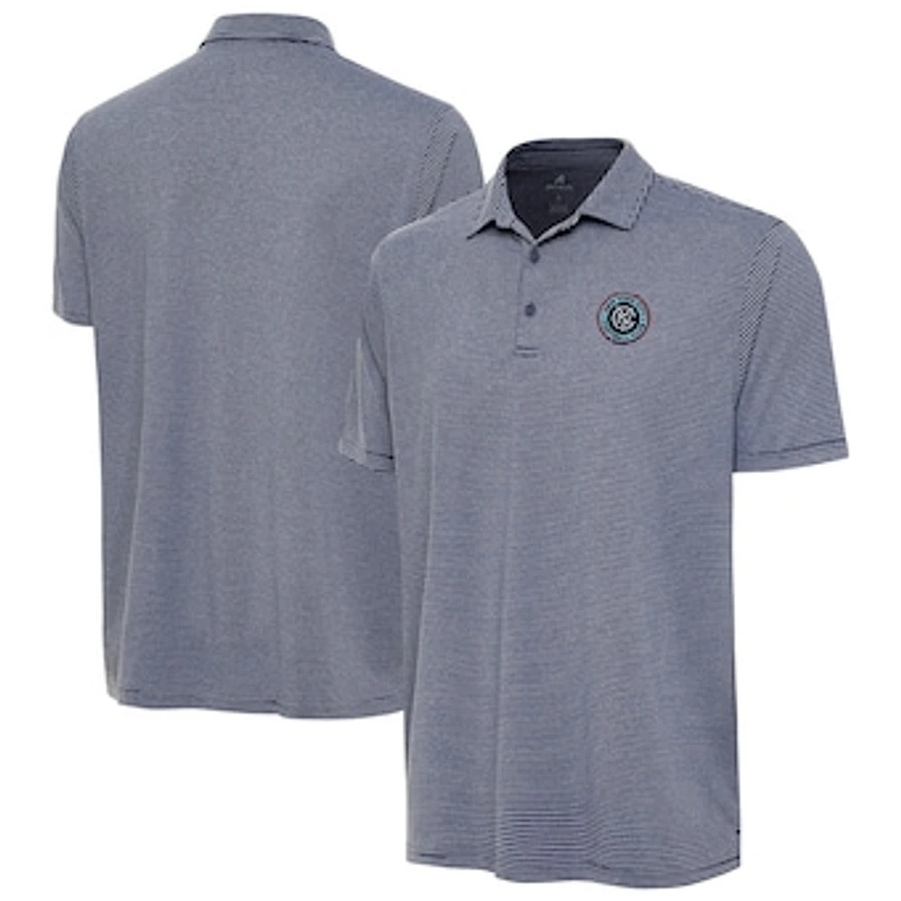 Men's Antigua Heather Navy New York City FC Scheme Polo