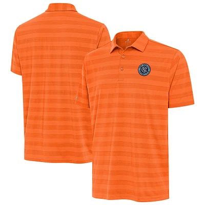 Men's Antigua Orange New York City FC Tunnel Polo