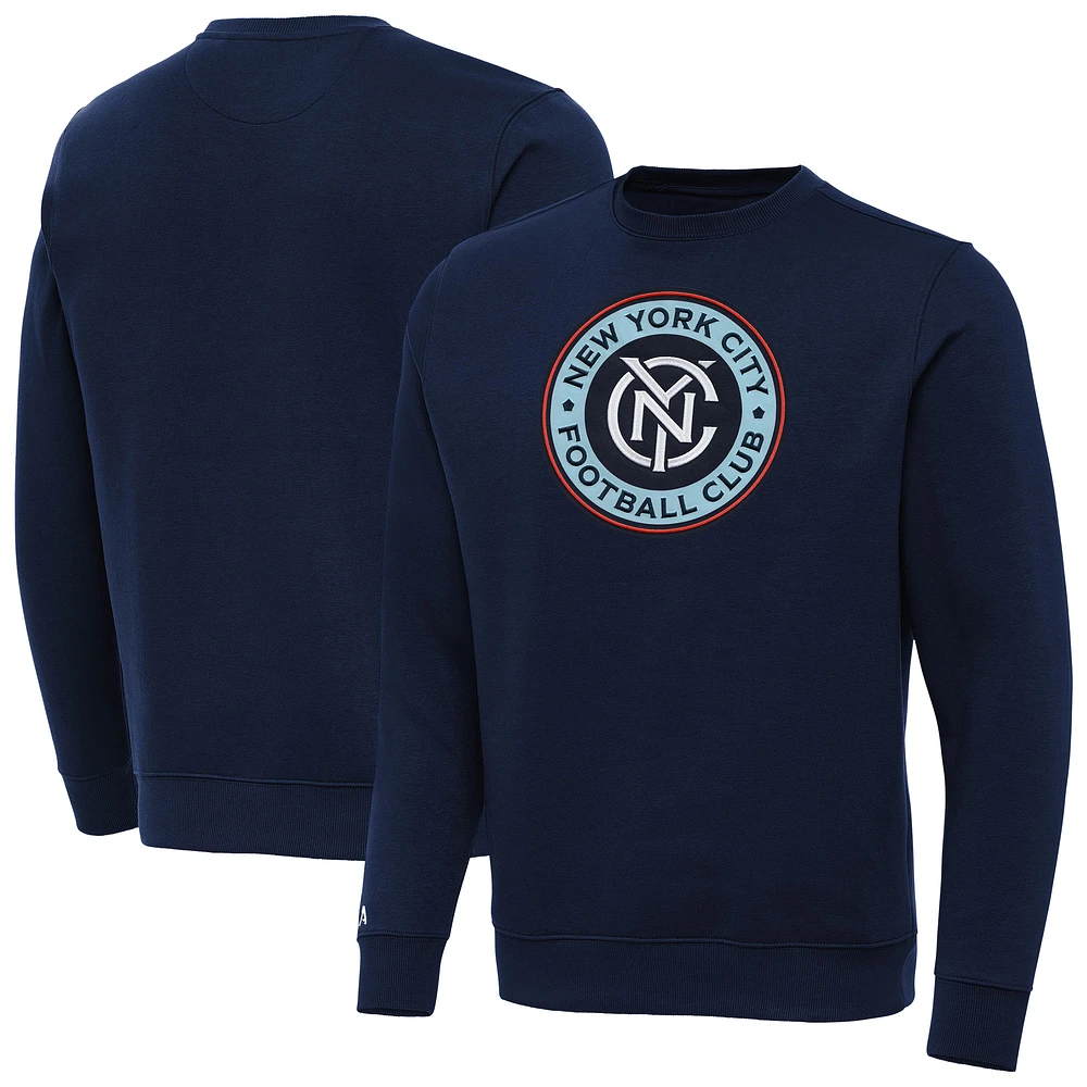 Men's Antigua Navy New York City FC Victory Pullover Sweatshirt