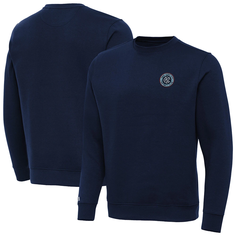 Men's Antigua Navy New York City FC Victory Pullover Sweatshirt
