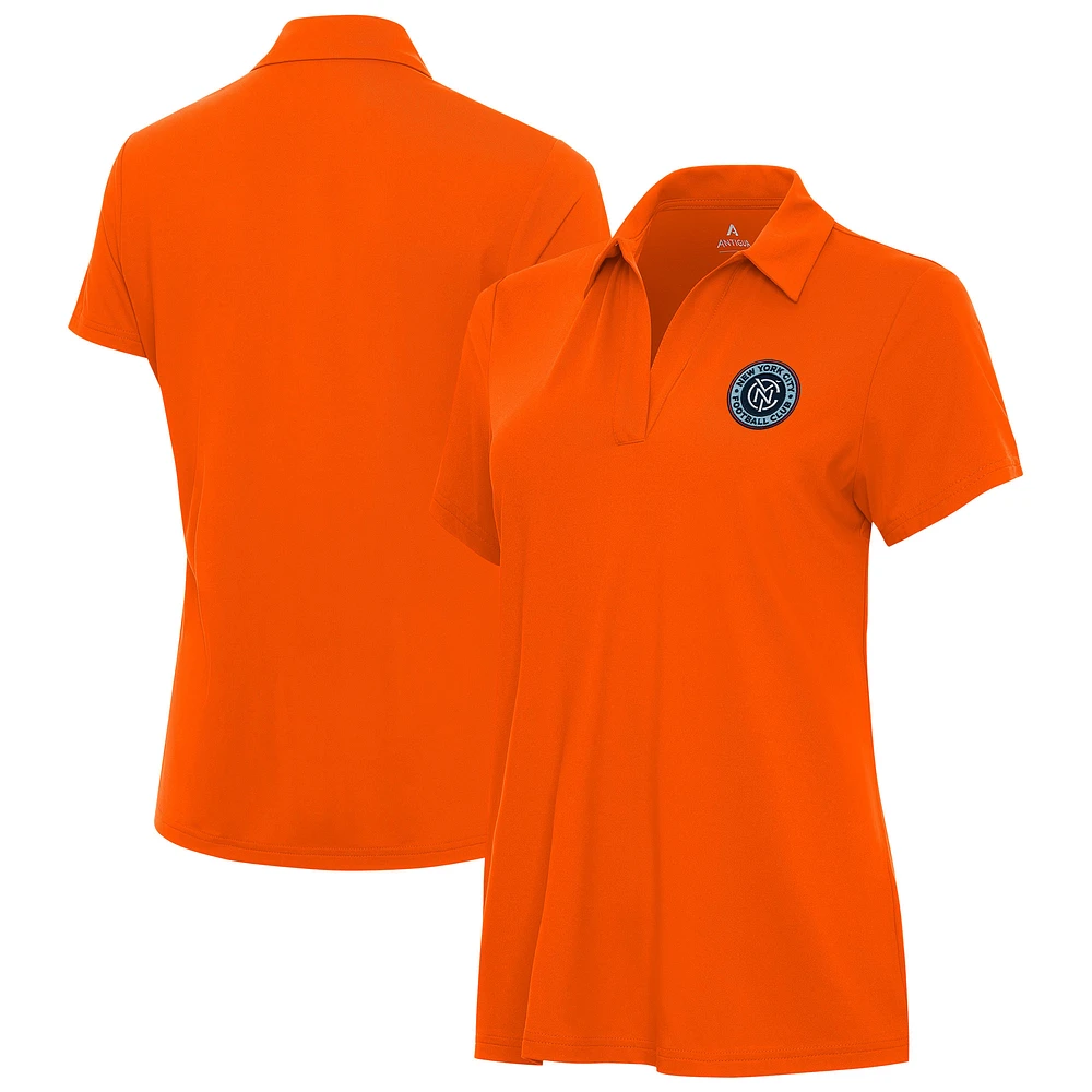 Women's Antigua Orange New York City FC Era Polo