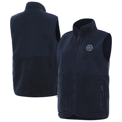Women's Antigua Navy New York City FC Nostalgic Full-Zip Vest
