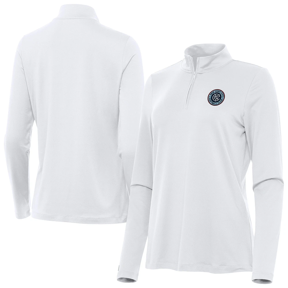Women's Antigua New York City FC Reprocess Quarter-Zip Pullover