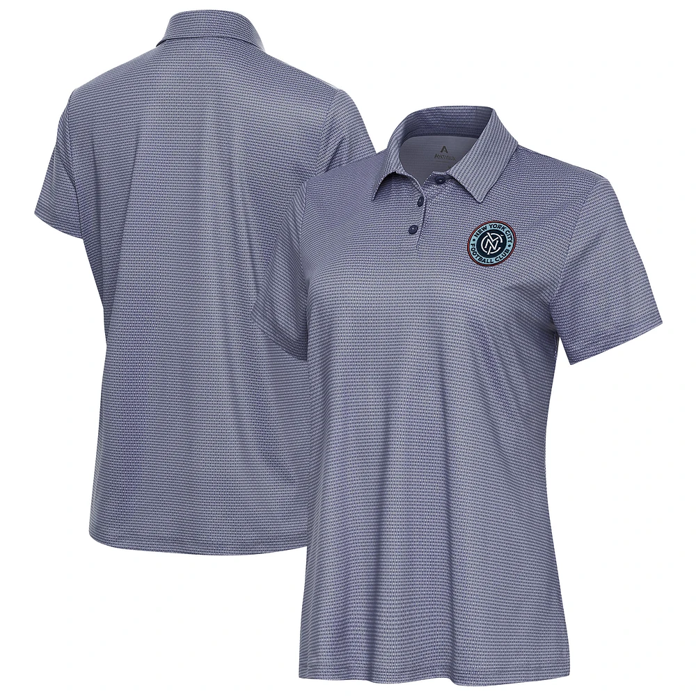 Women's Antigua White/Navy New York City FC Rings Polo