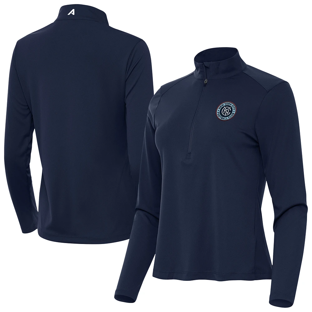 Women's Antigua Navy New York City FC Tribute Half-Zip Pullover