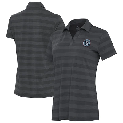 Women's Antigua Pewter New York City FC Tunnel Polo