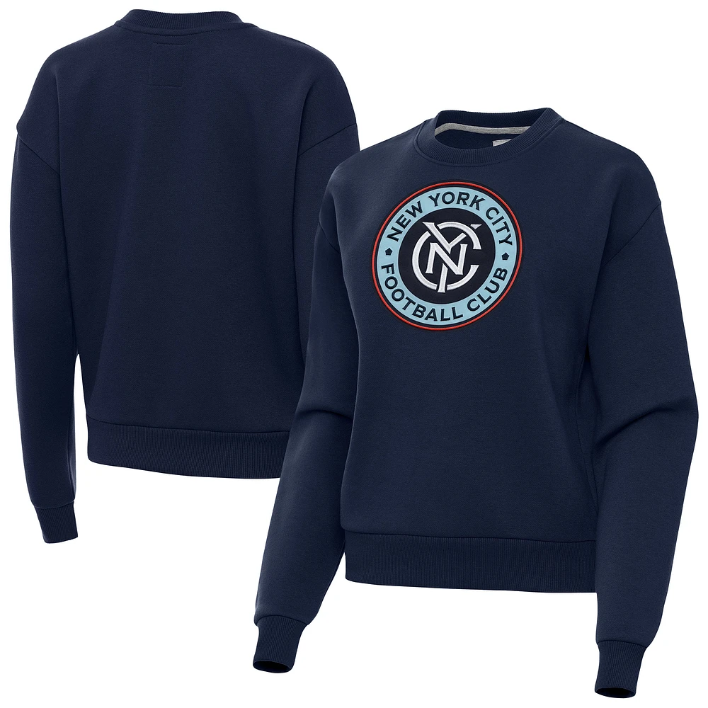 Women's Antigua Navy New York City FC Victory Pullover Sweatshirt