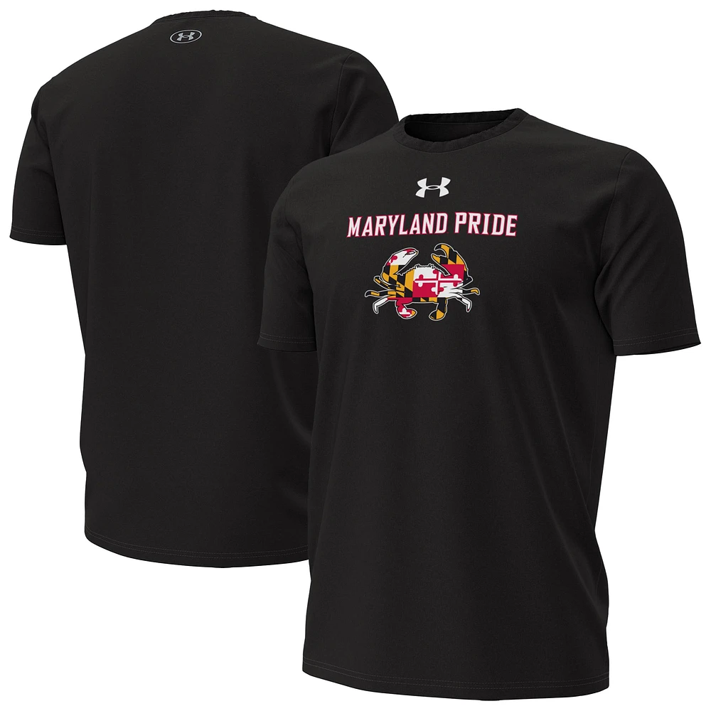 Men's Under Armour Black Maryland Terrapins Pride Crab T-Shirt