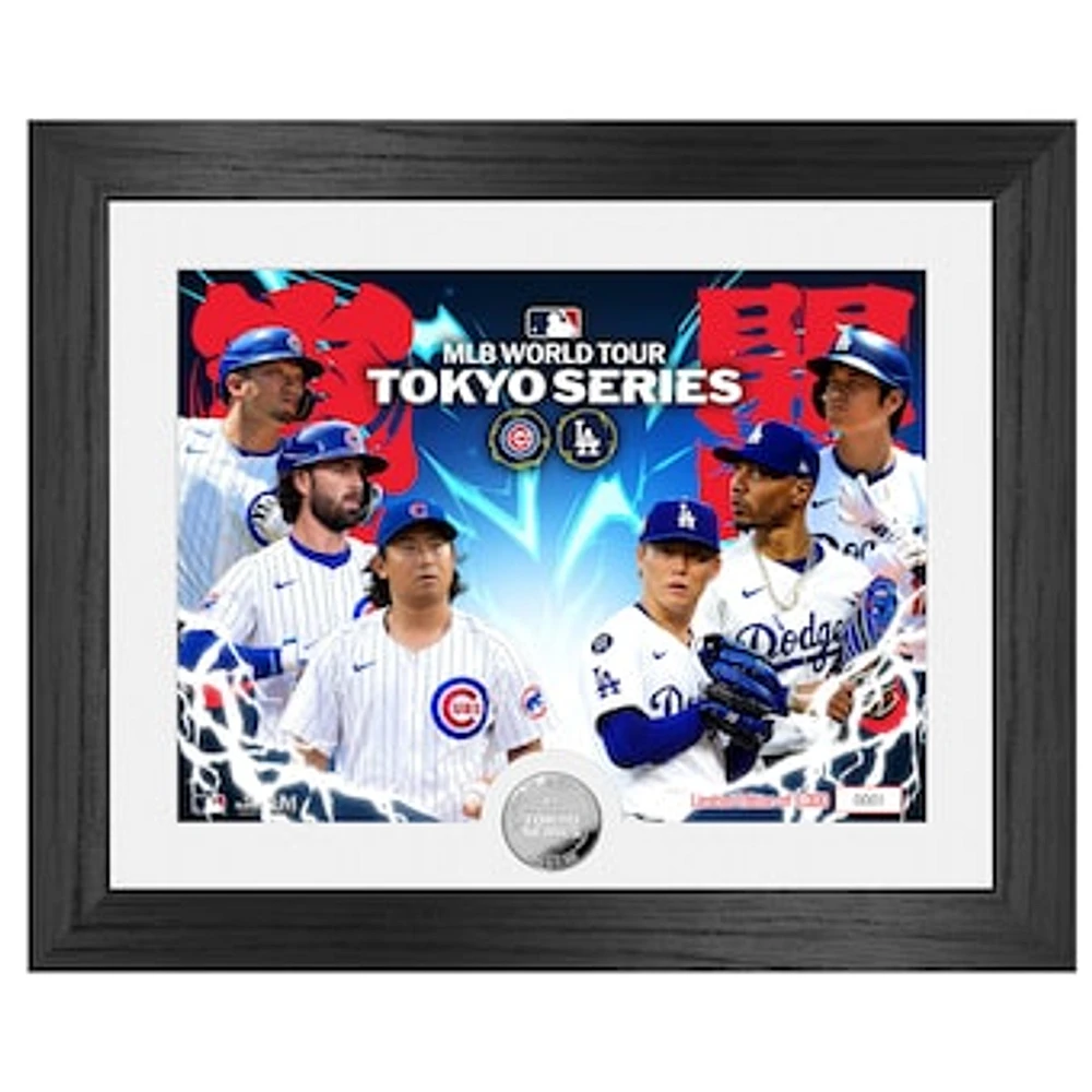 Highland Mint Los Angeles Dodgers vs. Chicago Cubs 2025 MLB World Tour: Tokyo Series 13" x 16" Silver Coin Photo Mint