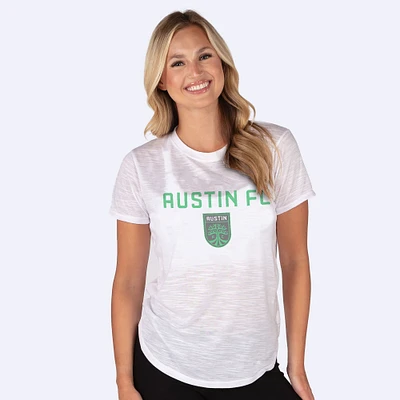 Women's Concepts Sport White Austin FC Infuse Lightweight Slub Knit Top