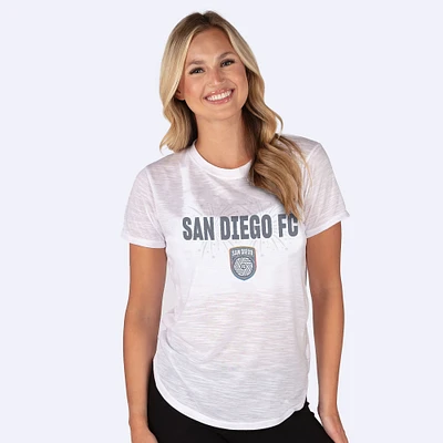 Women's Concepts Sport White San Diego FC Infuse Lightweight Slub Knit Top