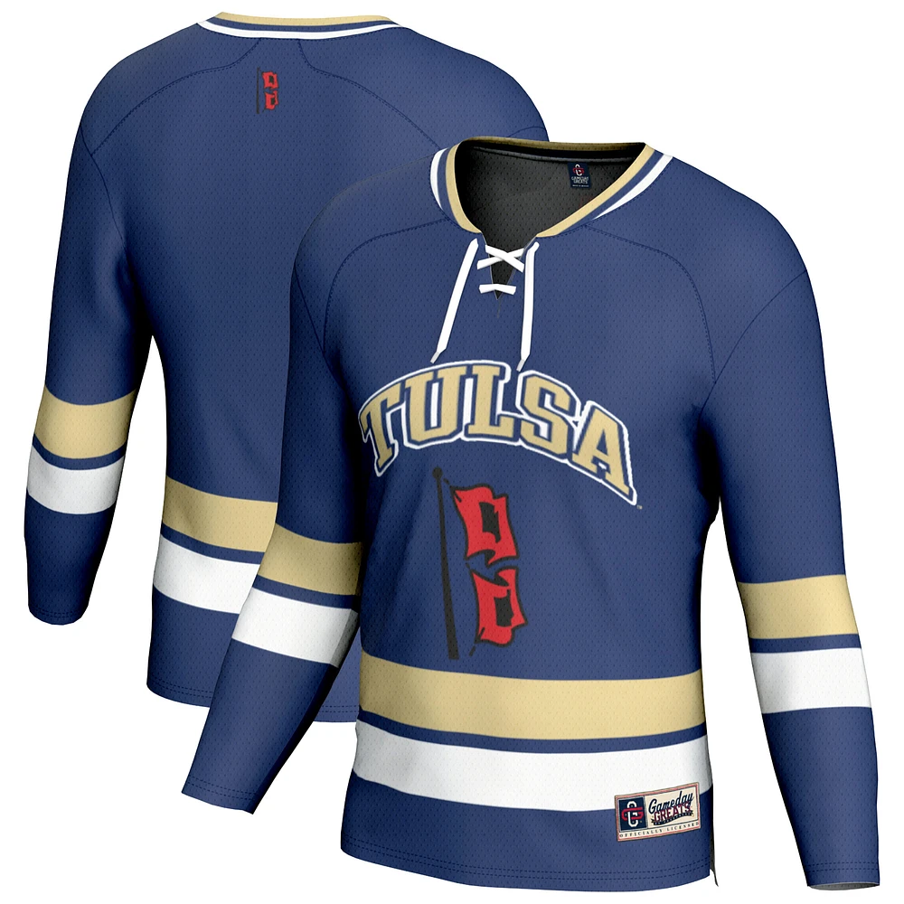Men's GameDay Greats Royal Tulsa Golden Hurricane Hockey Jersey