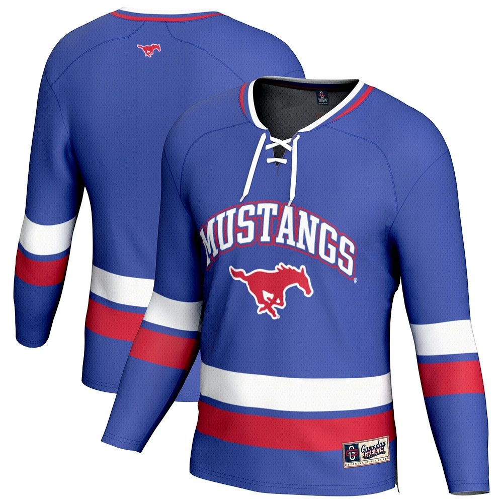 Youth GameDay Greats Royal SMU Mustangs Hockey Jersey