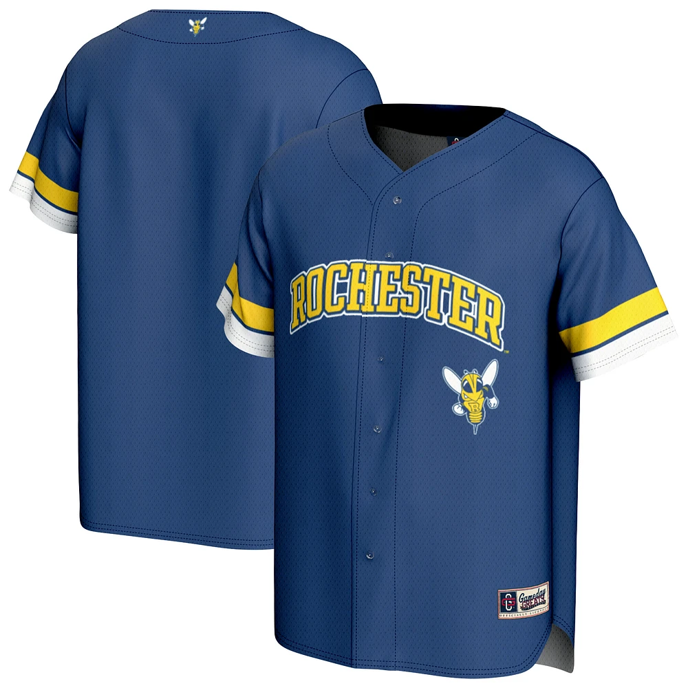 Youth GameDay Greats Blue Rochester Yellow Jackets Baseball Jersey