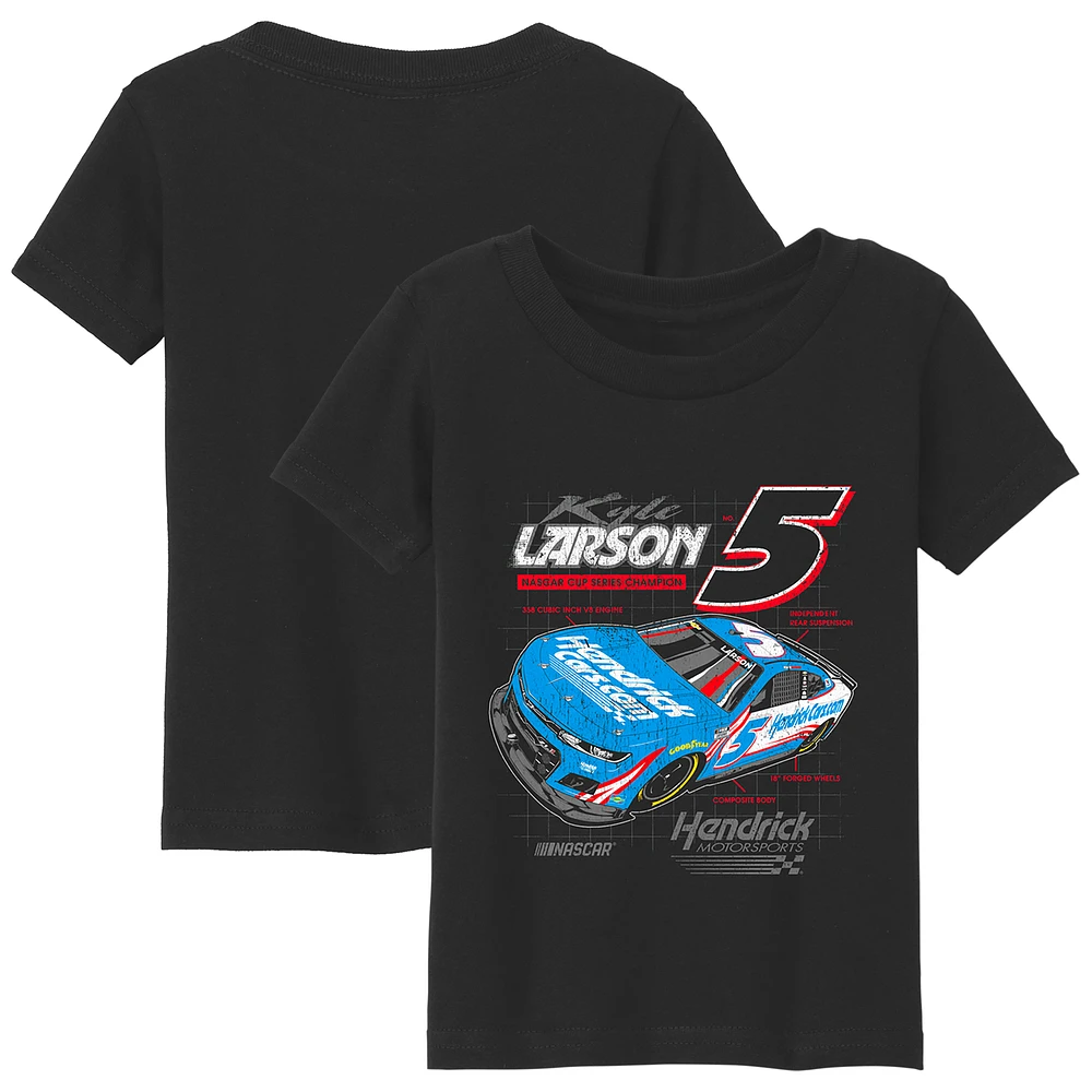 Toddler Hendrick Motorsports Team Collection Black Kyle Larson Car T-Shirt