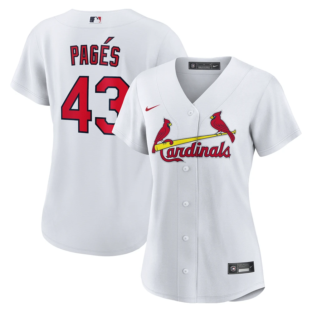 Women's Nike Pedro Pagés White St. Louis Cardinals Home Replica Jersey