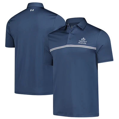 Men's Under Armour Blue Truist Championship Performance Drive Chest Stripe Polo