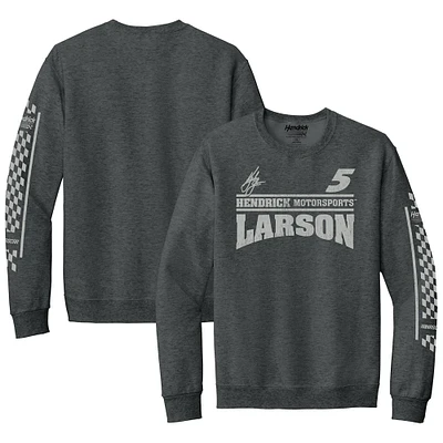 Men's Hendrick Motorsports Team Collection Heather Charcoal Kyle Larson Sweatshirt