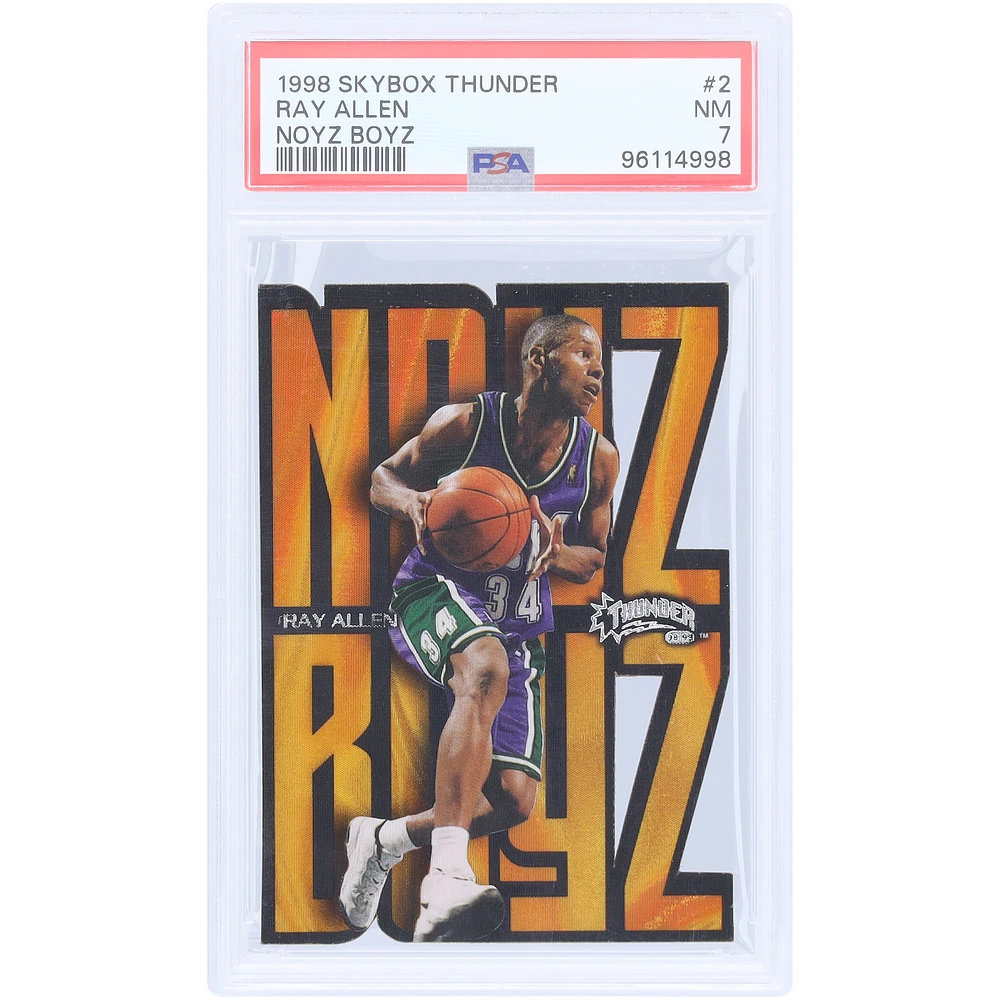 Ray Allen Milwaukee Bucks 1998 Skybox Thunder Noyz Boys #2 PSA Authenticated 7 Card